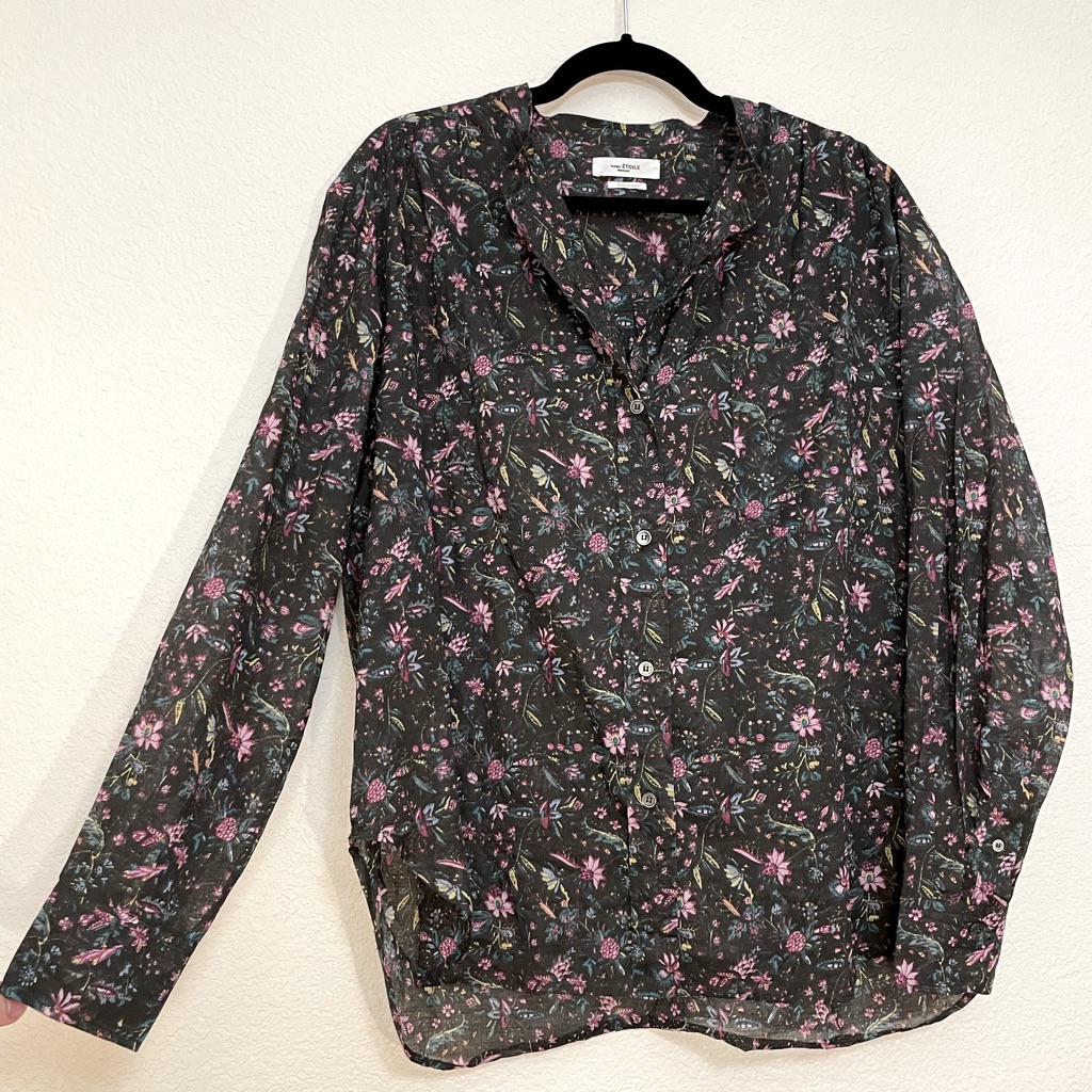 Isabel Marant Toile Grey And Pink Blouse - Size 42